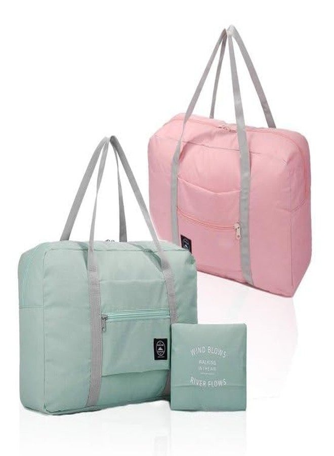 Zerolex Travel Foldable Nylon Duffle Tote Bag Portable Waterproof Handbag Folding Sport Weekend Shopping Luggage Bag Gym Sports Bag for Women Girl 32 L (Multicolor)(Pack of-1) - Image 1